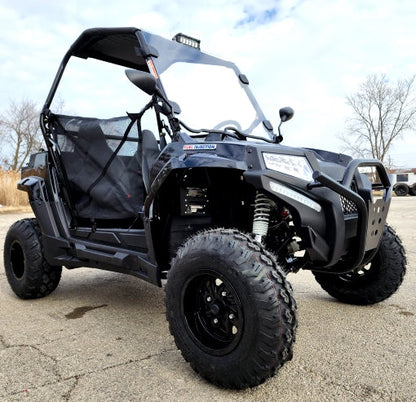 200cc Highlander UTV Fuel Injected Utility Vehicle Gas Golf Cart Alternate Fully Loaded - YK200U - BLACK