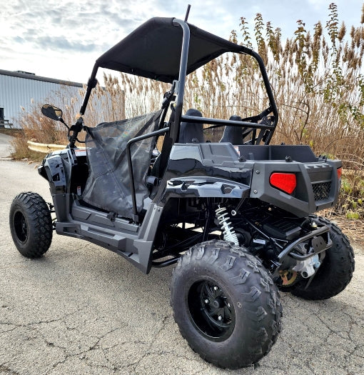 200cc Highlander UTV Fuel Injected Utility Vehicle Gas Golf Cart Alternate Fully Loaded - YK200U - BLACK