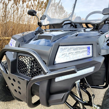 200cc Highlander UTV Fuel Injected Utility Vehicle Gas Golf Cart Alternate Fully Loaded - YK200U - BLACK
