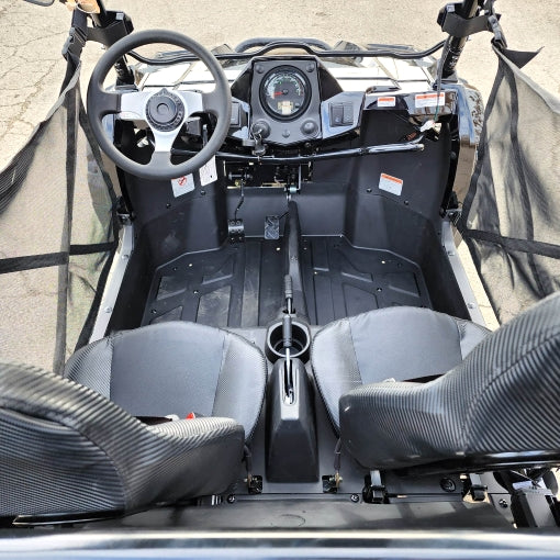 200cc Highlander UTV Fuel Injected Utility Vehicle Gas Golf Cart Alternate Fully Loaded - YK200U - BLACK