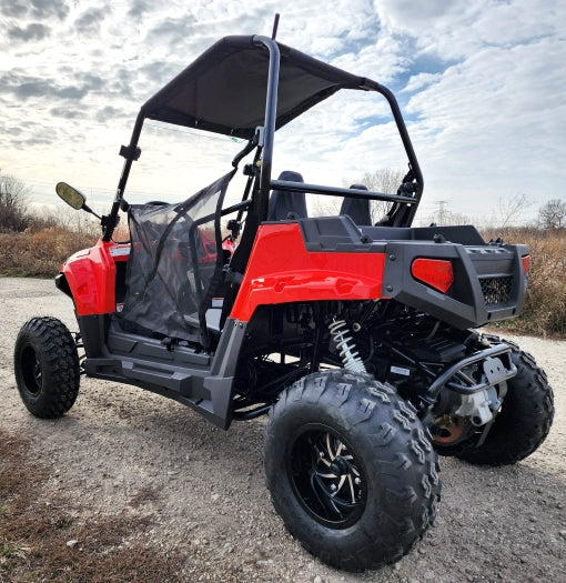 200cc Highlander UTV Fuel Injected Utility Vehicle Gas Golf Cart Alternate Fully Loaded - YK200U - RED