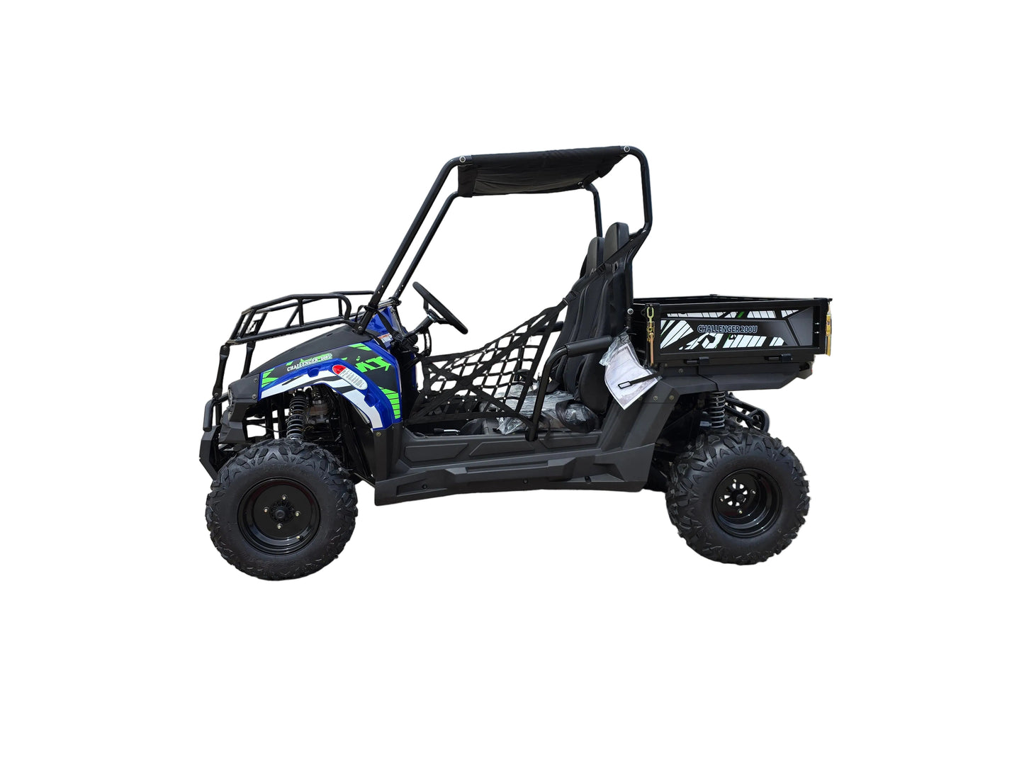 TrailMaster Challenger 200U Back Woods UTV - 168.9cc 11.1HP Engine, Automatic, Front Cargo Rack, Rear Dump Bed, Suitable for Ages 16 & Older