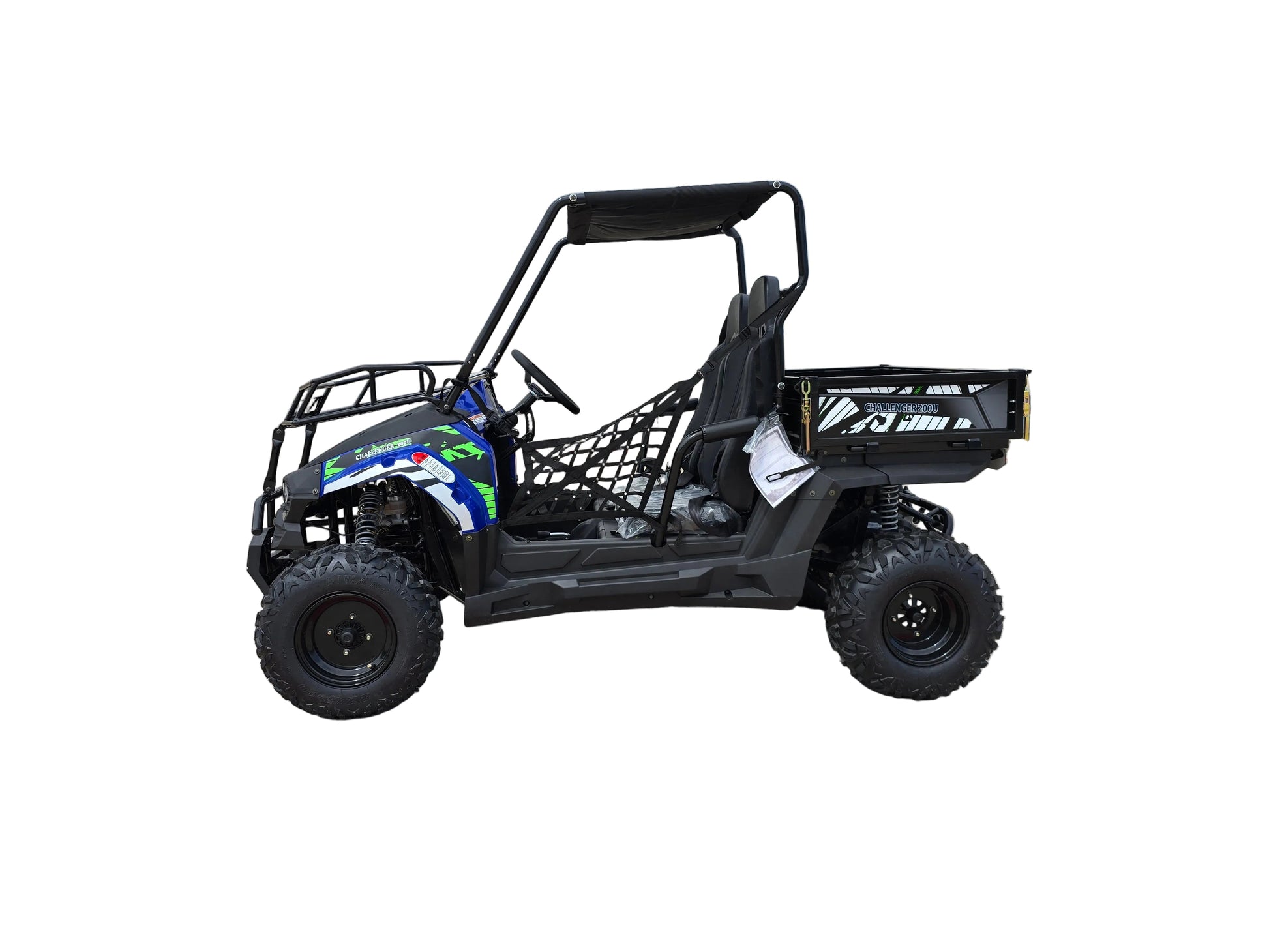 TrailMaster Challenger 200U Back Woods UTV - 168.9cc 11.1HP Engine, Automatic, Front Cargo Rack, Rear Dump Bed, Suitable for Ages 16 & Older