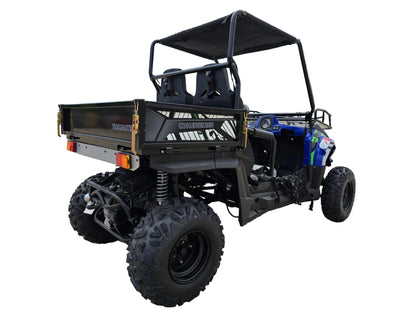 TrailMaster Challenger 200U Back Woods UTV - 168.9cc 11.1HP Engine, Automatic, Front Cargo Rack, Rear Dump Bed, Suitable for Ages 16 & Older