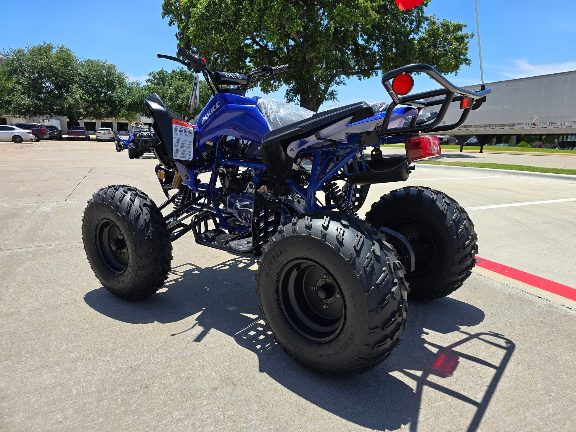 RPS Blizzard 200 Sport ATV - 200cc Full Size for Adults, Automatic with Reverse, 21-Inch Front Tires, with Free Battery Charge, up to $49 value