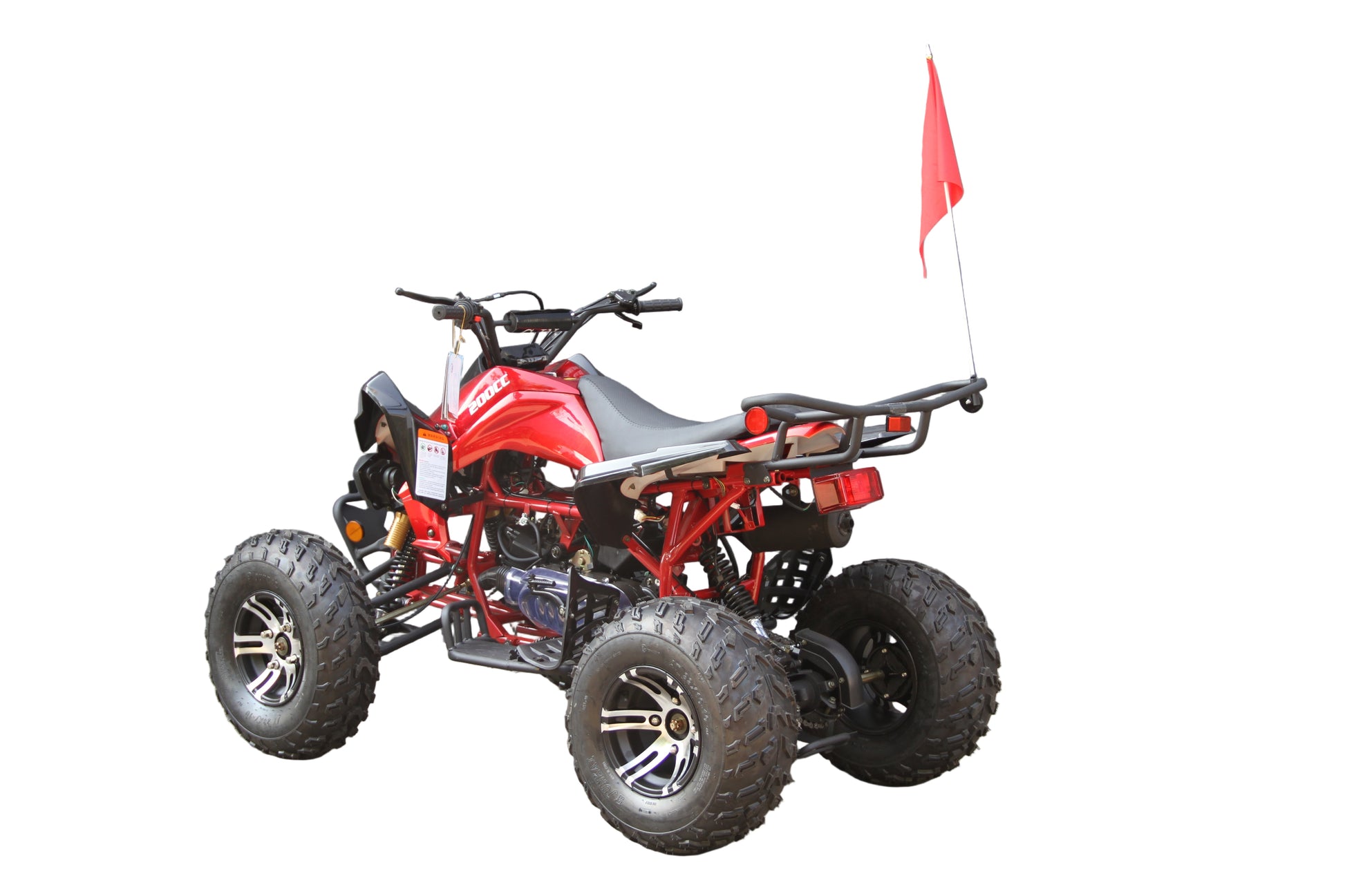 RPS Blizzard 200 Sport ATV - Adult Full Size, 169cc, Automatic with Reverse, 21-Inch Front Tires, Alloy Rims, with Free Battery Charge, up to $49 value