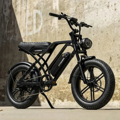 Cycrown CycHunter/CycHunter 2.0 -  48V 13Ah 1000W/1500W peak Class 3 Moped-Style Electric Bike - Full Suspension, Shimano 7-Speed - 100% Financing Available!
