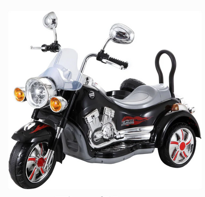 Luxury electric 3-Wheel Ride-On Sidecar Bike Age 4-7