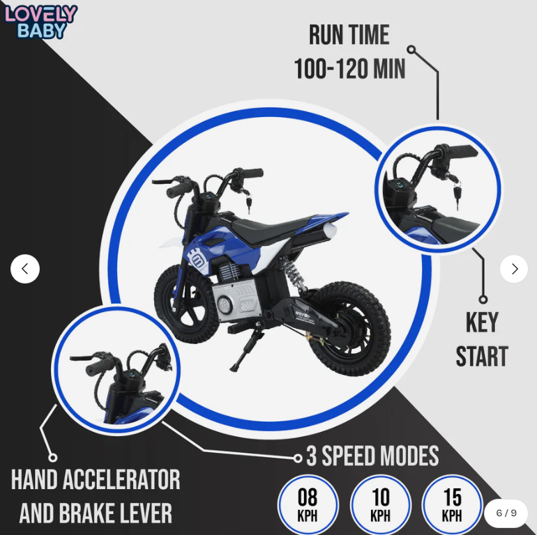 Kids Electric Dirt Bike-SM09 Age 5-9 Years