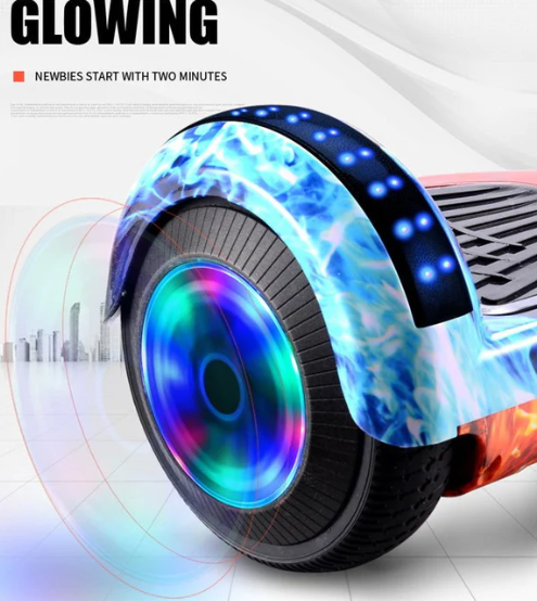 Kids smart balance hover board 250W 12kmh LED lights self balancing electric scooter Age 6+