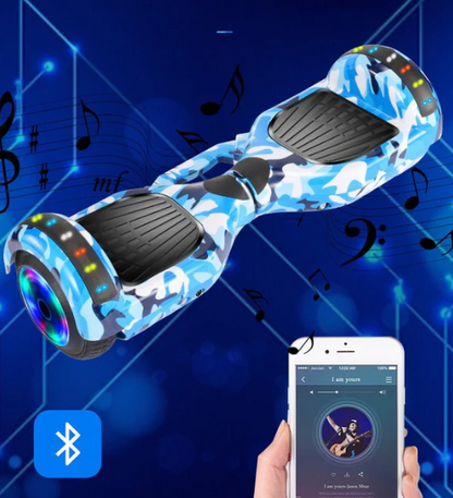 Kids smart balance hover board 250W 12kmh LED lights self balancing electric scooter Age 6+