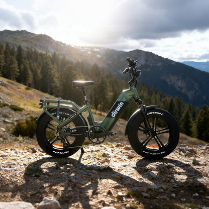 Dirwin Pioneer 2 Hunting Fat Tire Electric Bike - 30Ah, 750W (Peak 1000W), up to 120 miles range, hydraulic brakes, upto 28 MPH - 100% Financing Available!