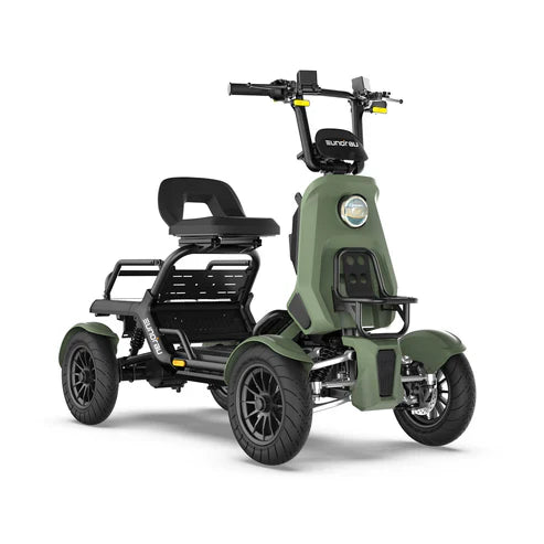 Eunorau S500 Electric Utility Quad Vehicle 48V/500W high torque mid-motor, range up to 31 miles, 3 speed modes - 100% Financing Available!