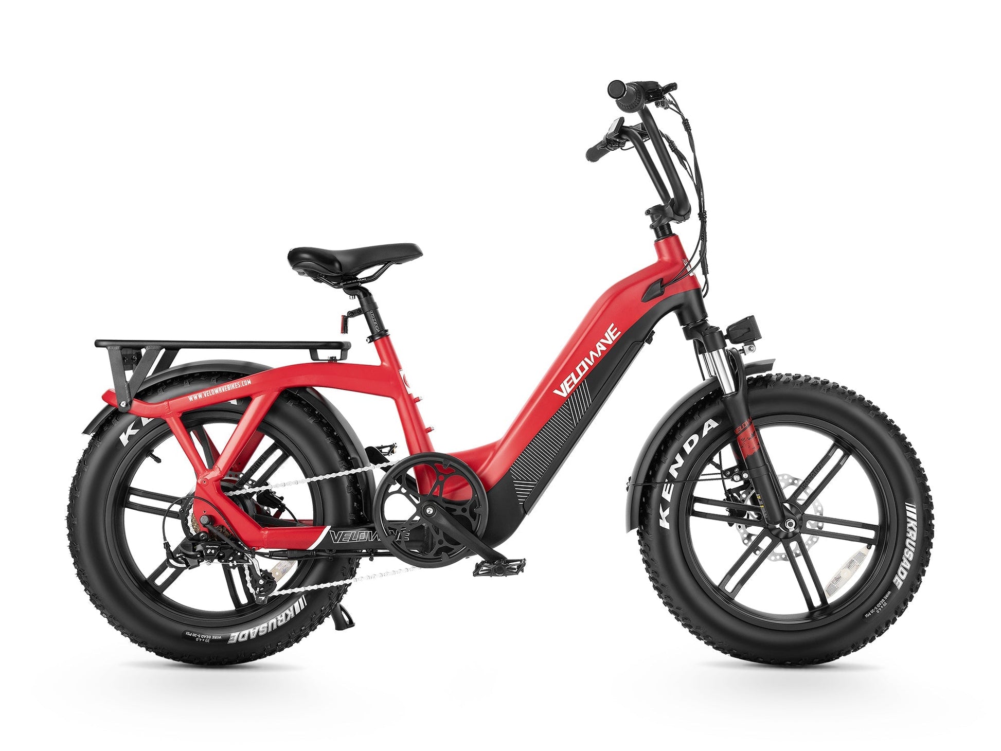 Velowave Pony Compact Step-Thru Fat Tire Electric Bike - 48V 15Ah 750W, 25 MPH, Range 40 Miles, Hydraulic Suspension, Dual Hydraulic Brakes - 100% Financing Available!