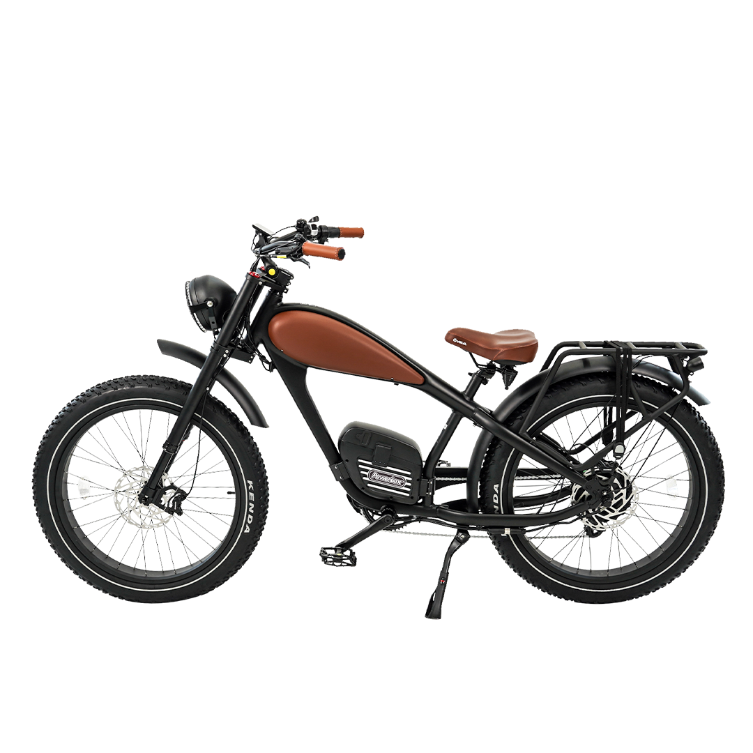 Revi Bikes Cheetah Pro Vintage Retro Fat‑Tire Electric Bike - 48v 30Ah 1700W Peak, 33 MPH, Range up to 100 miles, 4-piston hydraulic brakes, Smart Sensor - 100% Financing Available!