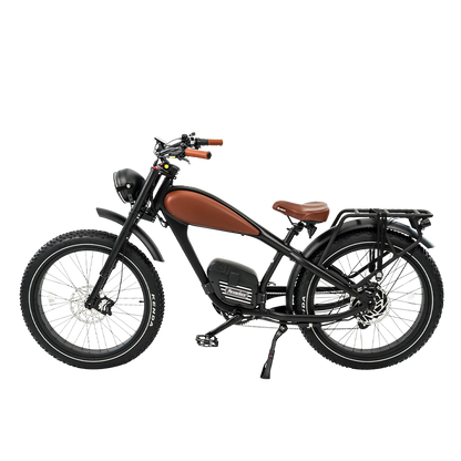 Revi Bikes Cheetah Pro Vintage Retro Fat‑Tire Electric Bike - 48v 30Ah 1700W Peak, 33 MPH, Range up to 100 miles, 4-piston hydraulic brakes, Smart Sensor - 100% Financing Available!