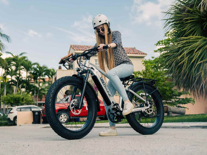 Velowave Ranger 2.0 Fat Tire All-Terrain Step-Over or Step-Through Electric Bike - 48V 15Ah 750W, 28MPH, Range 65 Miles, Hydraulic Suspension, Dual Hydraulic Brakes - 100% Financing Available!