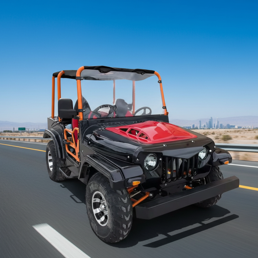 Super Monster Jeep 300 CC Monster Dune Off Road Buggy UTV 4 Seater Fully Automatic 4WD- Age 10+