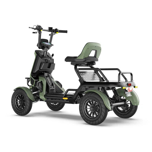 Eunorau S500 Electric Utility Quad Vehicle 48V/500W high torque mid-motor, range up to 31 miles, 3 speed modes - 100% Financing Available!