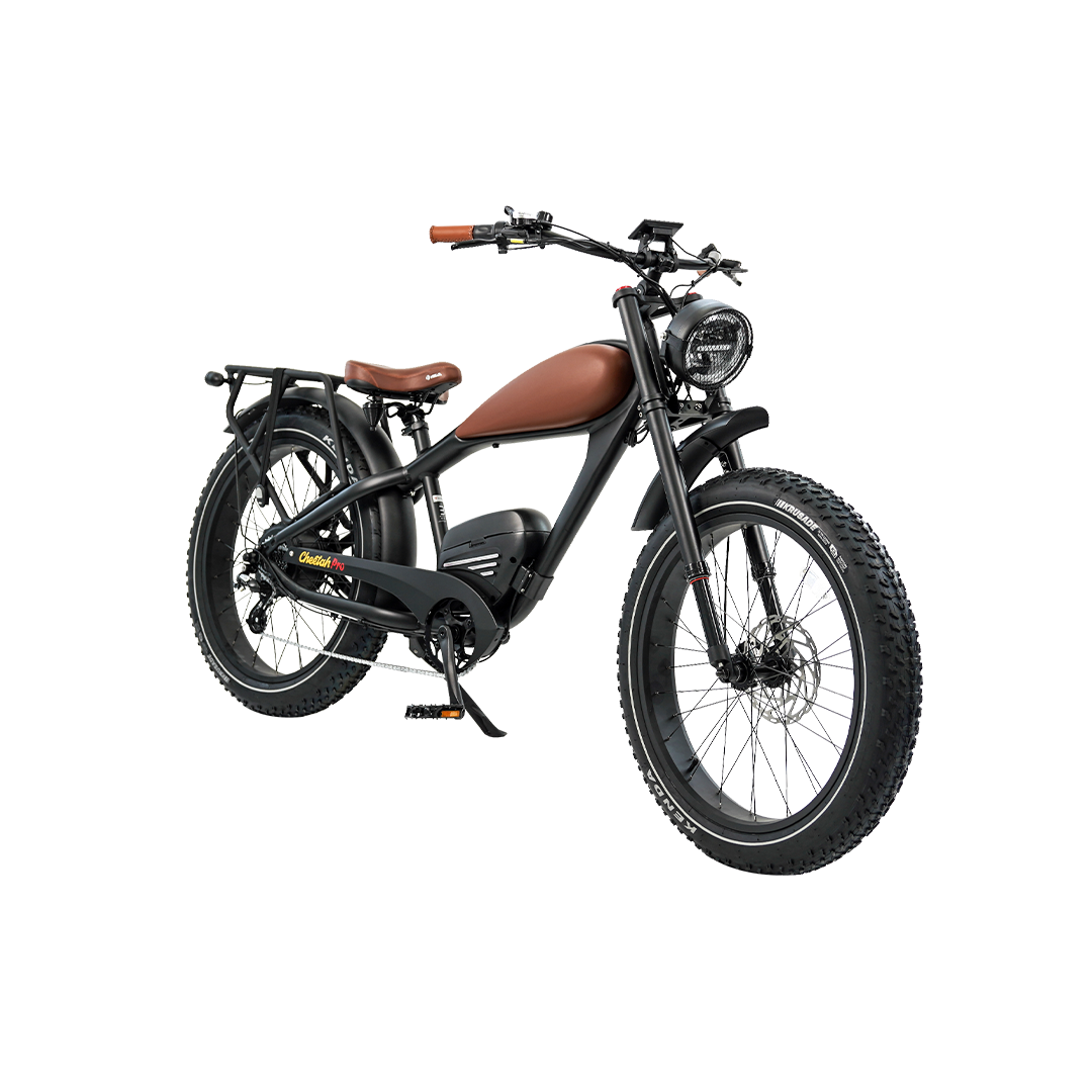 Revi Bikes Cheetah Pro Vintage Retro Fat‑Tire Electric Bike - 48v 30Ah 1700W Peak, 33 MPH, Range up to 100 miles, 4-piston hydraulic brakes, Smart Sensor - 100% Financing Available!