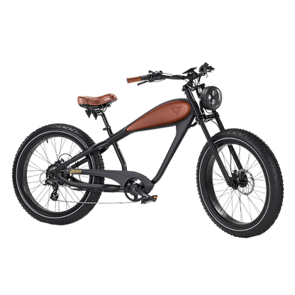 Revi Bikes Cheetah Fat‑Tire Electric Cafe Racer Bike 48v 17.5Ah 60 Mile Range 28mph - 100% Financing Available