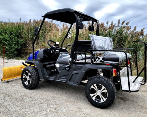 400cc GVX Gas Golf Cart UTV 4x4 With Snow Plow & Rear Flip Seat - All Wheel Drive ATV