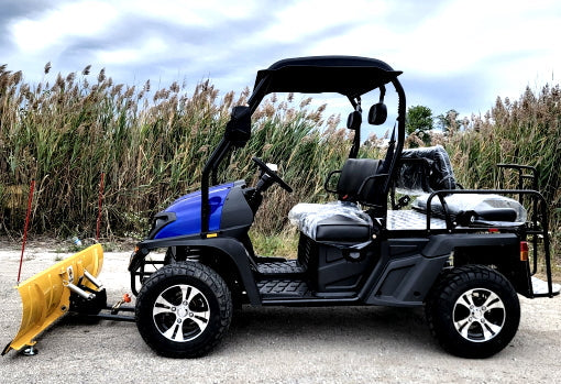 400cc GVX Gas Golf Cart UTV 4x4 With Snow Plow & Rear Flip Seat - All Wheel Drive ATV