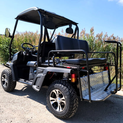 400cc GVX Gas Golf Cart UTV 4x4 With Rear Flip Seat Street Legal Light Package All Wheel Drive - BLACK