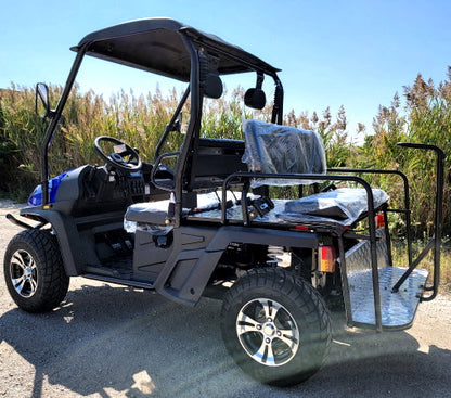 400cc GVX Gas Golf Cart UTV 4x4 With Rear Flip Seat Street Legal Light Package All Wheel Drive - BLUE