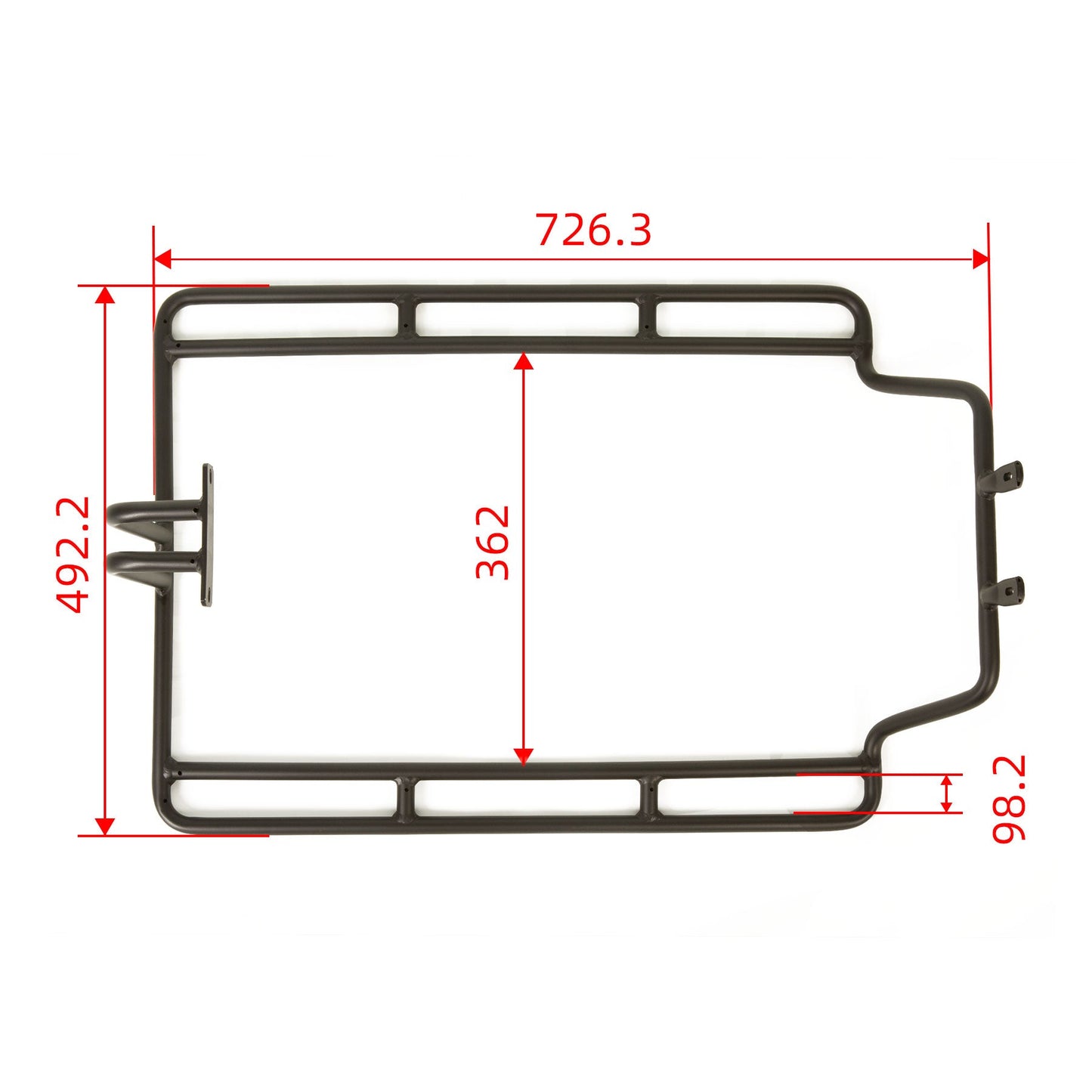 Eunorau | Handrail / Monkey Bar Black for Cargo Ebikes | CARGO-WL2