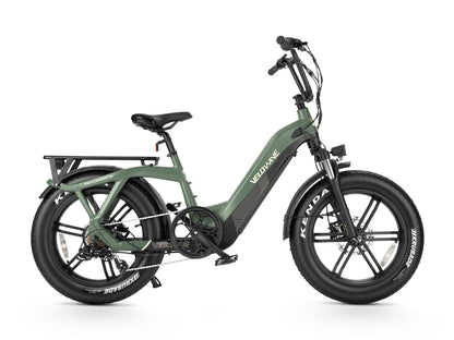 Velowave Pony Compact Step-Thru Fat Tire Electric Bike - 48V 15Ah 750W, 25 MPH, Range 40 Miles, Hydraulic Suspension, Dual Hydraulic Brakes - 100% Financing Available!