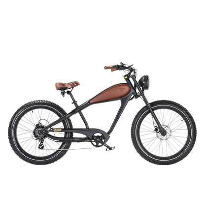 Revi Bikes Cheetah Fat‑Tire Electric Cafe Racer Bike 48v 17.5Ah 60 Mile Range 28mph - 100% Financing Available