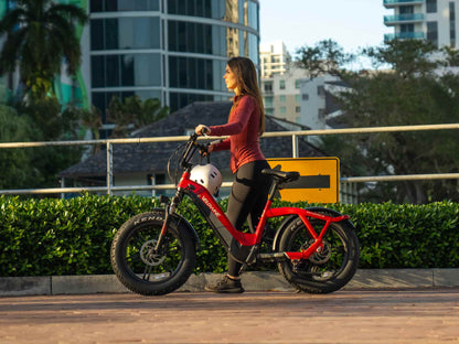 Velowave Pony Compact Step-Thru Fat Tire Electric Bike - 48V 15Ah 750W, 25 MPH, Range 40 Miles, Hydraulic Suspension, Dual Hydraulic Brakes - 100% Financing Available!