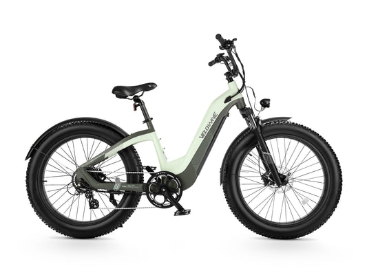Velowave Grace 2.0 Step-Thru Electric Fat Tire Commuter E-Bike - 48V 20Ah  750W, 28MPH, Range 80 Miles, Torque Sensor, Dual Hydraulic Brakes, Hydraulic Suspension - 100% Financing Available!