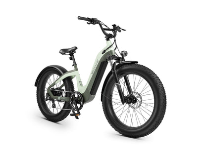 Velowave Grace 2.0 Step-Thru Electric Fat Tire Commuter E-Bike - 48V 20Ah  750W, 28MPH, Range 80 Miles, Torque Sensor, Dual Hydraulic Brakes, Hydraulic Suspension - 100% Financing Available!