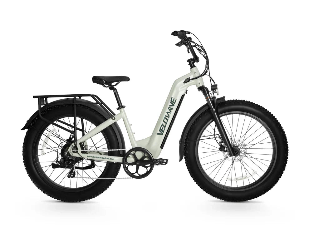 Velowave Ranger 2.0 Fat Tire All-Terrain Step-Over or Step-Through Electric Bike - 48V 15Ah 750W, 28MPH, Range 65 Miles, Hydraulic Suspension, Dual Hydraulic Brakes - 100% Financing Available!