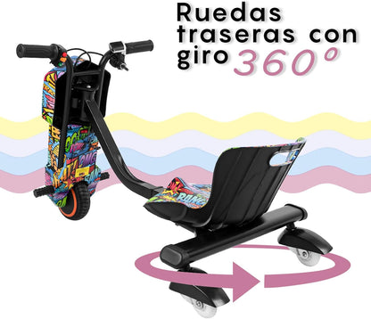 Childrens Electric Drift Car Super Power Scooter Age 3+