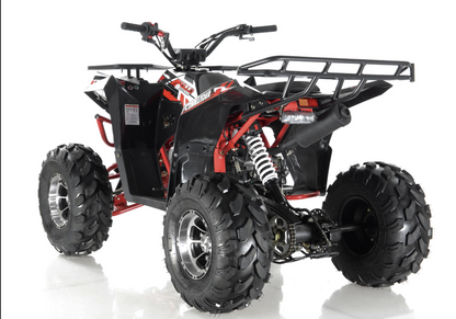 Commander DLX 125cc Larger Mid Size Youth ATV,  Automatic With Reverse Available, with Chrome Rims G16 16 YEAR OLD AND UP, CA Legal