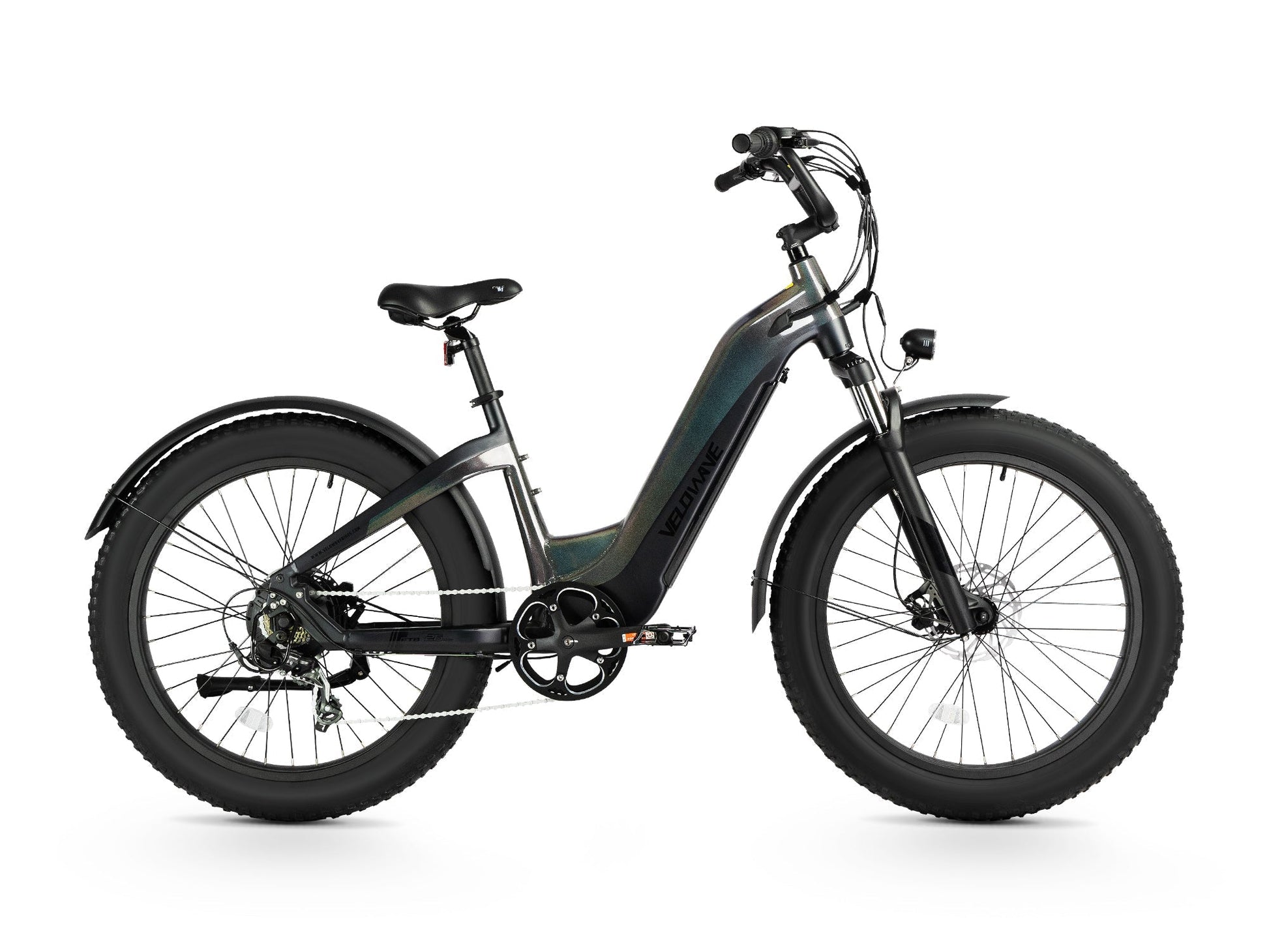 Velowave Grace 2.0 Step-Thru Electric Fat Tire Commuter E-Bike - 48V 20Ah  750W, 28MPH, Range 80 Miles, Torque Sensor, Dual Hydraulic Brakes, Hydraulic Suspension - 100% Financing Available!