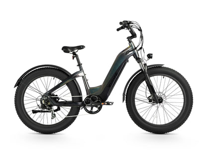 Velowave Grace 2.0 Step-Thru Electric Fat Tire Commuter E-Bike - 48V 20Ah  750W, 28MPH, Range 80 Miles, Torque Sensor, Dual Hydraulic Brakes, Hydraulic Suspension - 100% Financing Available!