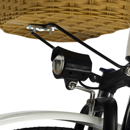 NAKTO CAMEL 2 Step-Thru 26" - 48V,  10Ah, 500W Hub Motor Electric Cruiser Bike - 100% Financing Available! White