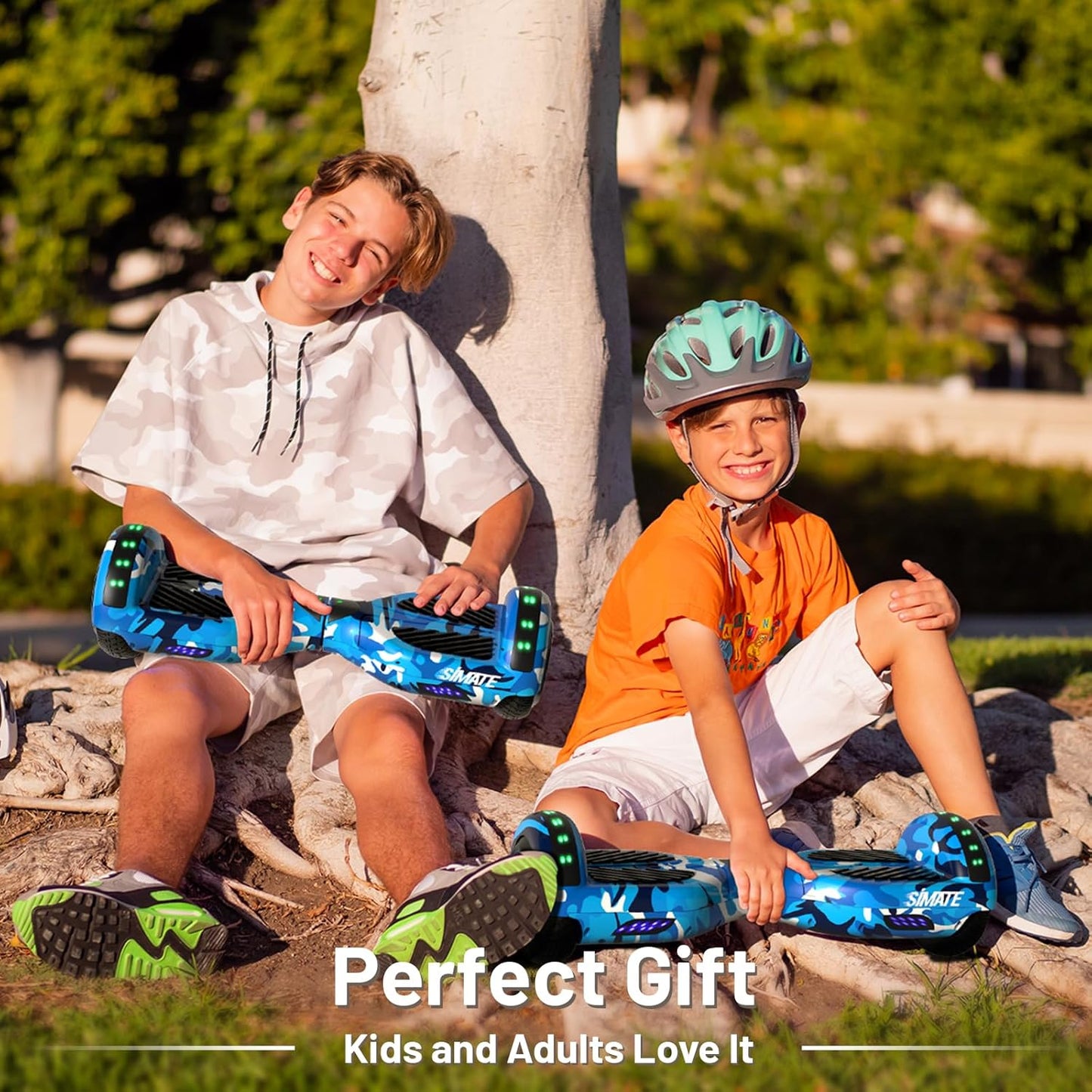 Kids smart balance hover board 250W 12kmh LED lights self balancing electric scooter Age 6+