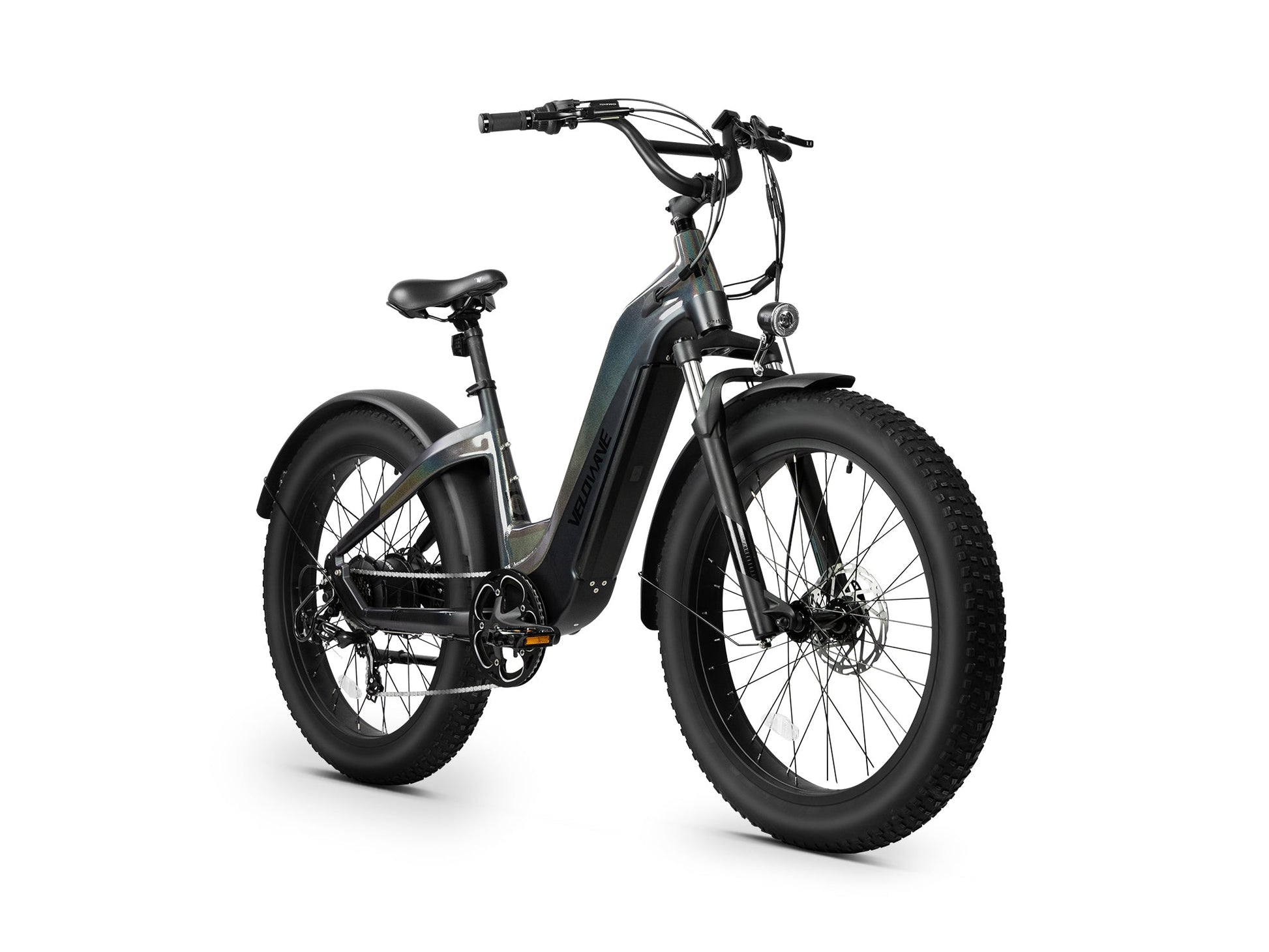 Velowave Grace 2.0 Step-Thru Electric Fat Tire Commuter E-Bike - 48V 20Ah  750W, 28MPH, Range 80 Miles, Torque Sensor, Dual Hydraulic Brakes, Hydraulic Suspension - 100% Financing Available!