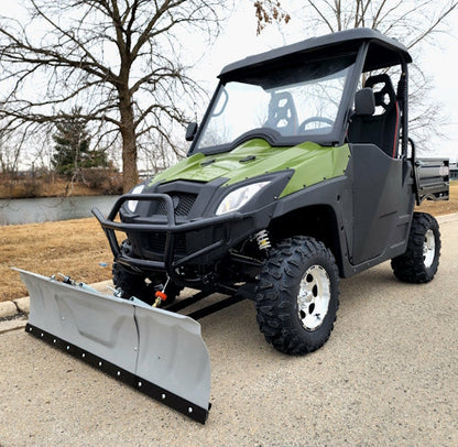 800cc UTV 2 Seater Golf Cart 4x4 Utility Vehicle EFI W/Dump with Plow - Avalanche 800 Green