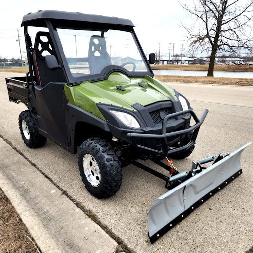 800cc UTV 2 Seater Golf Cart 4x4 Utility Vehicle EFI W/Dump with Plow - Avalanche 800 Green