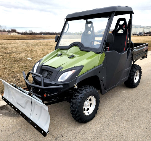 800cc UTV 2 Seater Golf Cart 4x4 Utility Vehicle EFI W/Dump with Plow - Avalanche 800 Green