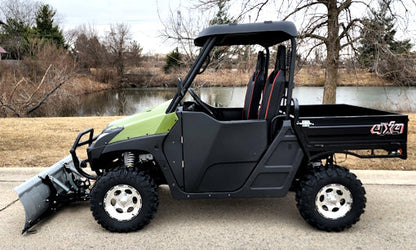 800cc UTV 2 Seater Golf Cart 4x4 Utility Vehicle EFI W/Dump with Plow - Avalanche 800 Green