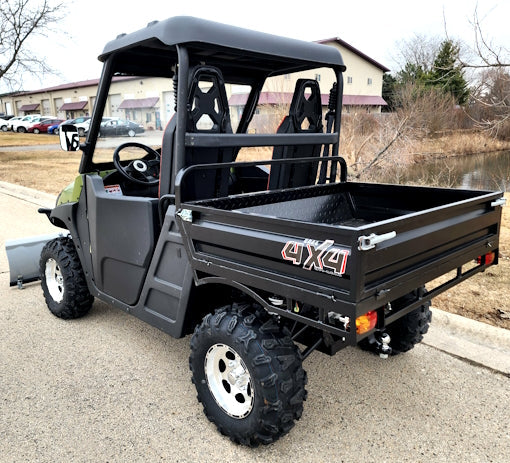 800cc UTV 2 Seater Golf Cart 4x4 Utility Vehicle EFI W/Dump with Plow - Avalanche 800 Green