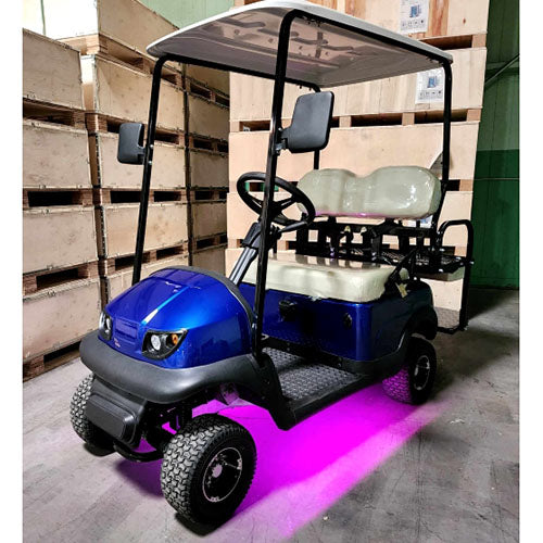 36v Electric Termite LED Edition Golf Cart Mini Four Seater w/Under Glow 4 Seater Optionally Fully Loaded - BLUE