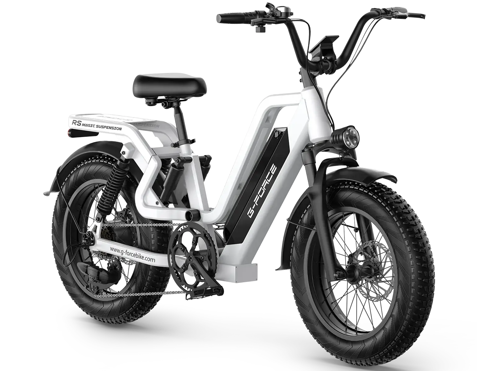 G-FORCE RS ST 750W Full Suspension Fat Tire 48V 750W 60-100 Mile Range Electric Bike with Dual Hydraulic Brakes - 100% Financing Available!